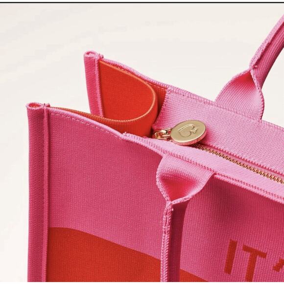 Kate Spade New York x Target Color Block Knit Tote Pink/Red “It’s In The Bag” - Picture 4 of 6